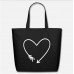 Heart Arrow Symbol Love Power Black Eco-Friendly Tote Bag